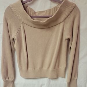 H&M blush pink off the shoulder sweater size xs NWT